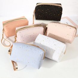 Cosmetic Bags Women Star Decor Bag Travel Cosmetics Storage Large Capacity Makeup Portable Handheld Wash Toiletry Pouch