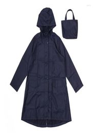 Men039s Trench Coats Women Raincoat Men Black Hooded Poncho Windbreaker Rain Clothes Covers Impermeable Portable Windproof Zipp1448080