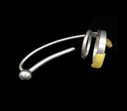 Male Stainless Steel Catheter Urethral Sounding Stretching Dilator Stimulate Cock Cage Penis Ring Device Adult BDSM Sex Toy A03453063