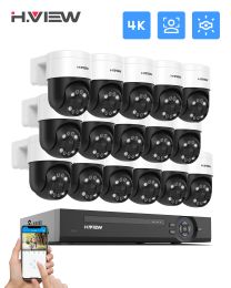 System H.view 16CH 4K 5MP 8MP CCTV Security PTZ Cameras System Home Video Surveillance Kit Outdoor IP Camera Humanoid Detection