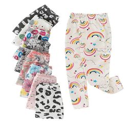 Summer Girls Leggings Kids Print Tights Skinny Trousers Children Flowers Printing Pencil Pants 311Years7414108