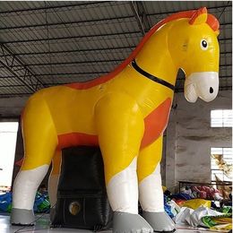 5mH (16.5ft) with blower Excellent Quality Fantastic giant Inflatable PVC horse Cartoon balloon model for carnival parade,Horse-Store Advertising