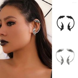 Backs Earrings Alloy Halloween Bat Ear Clips Korean Style Cuff Single Side Jewelry Accessories Hook Goth Carnival