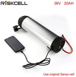 No taxes Water Bottle Shape Lipo Battery 36V 20Ah 500w bafang eBike Akku battery pack with Charger BMS USB Port For Sanyo cell1482745