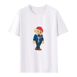 Women's Pure Cotton Kurzärmel-T-Shirt, großer Poloshirt für atmungsaktive Komfort, gedruckter Akzent im Designerstil, neue Sommermode-Wahl.