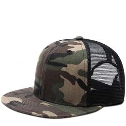 Adult Solid Color Flat Brim Mesh Cap Men Woman Hiphop Plain Baseball Hat 55-60cm 240312