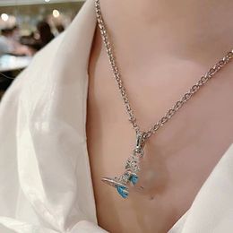 Wholesale Three-Dimensional Glass Ball Necklace Sweater Chain Light Luxury Niche High-Grade Clavicle Chain All-Matching