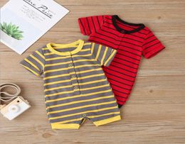 Baby Boy Clothes Striped Infant Boys Romper Short Sleeve Toddler Jumpsuits Summer Thin Children Playsuit Boutique Baby Clothing 2 9727153