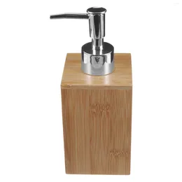 Liquid Soap Dispenser Bottle Refillable Shampoo Empty Pump Body Wash Wooden Press Shower Bamboo Dispensing