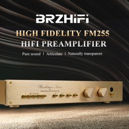 Amplifier BRZHIFI Clone Switzerland FM255 HiEnd Audio Power Preamplifier Classic Gold HiFi Audiophile Stereo Amplifier Home Preamp