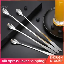 Coffee Scoops Stainless Steel Ice Spoon One Piece 4 Sizes Extended Stirring Rod Preferred Material Kitchen Bar Utensils Ladle