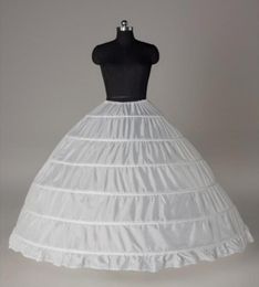 2017 New Arrival Large Petticoats White 6hoops Ball Gown Bride Underskirt Formal Dress Crinoline Underskirt Plus Size Wedding Acc23755167