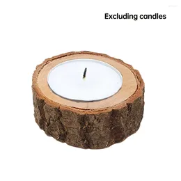 Candle Holders 12pcs Wedding Centerpiece Christmas Decor Wooden Holder Romantic Vintage Candlestick Festival Living Room Stand Tealight