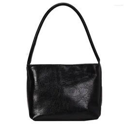 Drawstring 2024 Women Handbags Japanese-style Classic Lady Trend Shoulder Tote Female High Quality PU Leather Wild Bags For