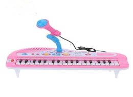 37 Keys Electone Mini Electronic Keyboard Musical Toy with Microphone Educational Electronic Piano Toy for Children Kids Babies2336688