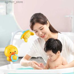 Baby Bath Toys Baby Bath Toys for Kids Duck Bath Toys Sucker Shower Electric Spray Water Toys for Toddlers Outside Pool Bathtub Toys Sprinkler L48