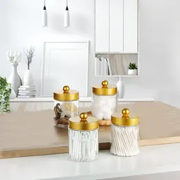 Storage Bottles Jar Set Glass Apothecary Containers For Bathroom Vanity Makeup Organization Dresser