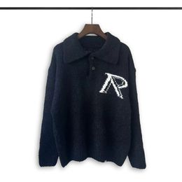 Menses de designer suéteres retro clássicos da moda Cardigan Sweatshirts Men suéter letra bordada no pescoço redondo jumpera26