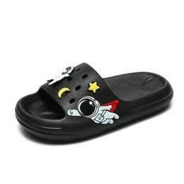 Slipper Cartoon Astronaut Children Slippers Boy Girls Casual Shoes Flat Beach Water Shoes Indoor Soft Kids Cute Flip Flops for Boy Girl 2449