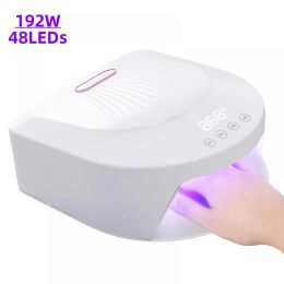 Dryers 2023 Upgraded 192W Nail Lamp Rechargeable Cordless Nail Dryer Smart Manicure Machine UV Light for Nail Wireless Nail UV LED Lamp