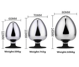 Diameter 607080mm Big Anal Plug Anus Dilator Metal Butt Plug Stainess Steel Anal Beads Large Anal Balls Buttplug Sex Product Y17202694