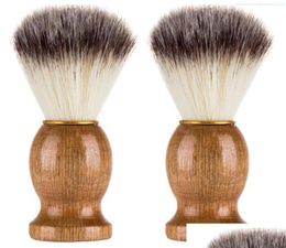 Bath Toilet Supplies Ecofriendly Barber Salon Shaving Brush Wooden Handle Blaireau Face Beard Cleaning Men Razor Brush jllCzW sin1755479