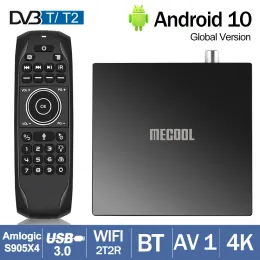 Box MECOOL KT1 DVB T2 Android TV 10 Amlogic S905X4 DVBT2 Fast Set Top Box 2GB 16GB AV1 BT4.2 WiFi 2.4G/5G LAN Dolby Smart TV Box