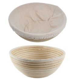 3 Size NEW Round Banneton Brotform Cane Bowl Shape Bread Dough Proofing Proving Natural Rattan Basket baskets box With Removable L2628944