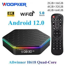 Box WOOPKER T95Z PLUS Android 12.0 Smart TV BOX Allwinner H618 4G 32G 64G 6K Media Player BT5.0 2.4G 5G Dual Band WiFi6 Set Top Box