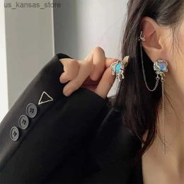 Charm New Irregular Moonstone Tassel Earrings Women Design Personality Light Luxury Temperament Earring Party Jewellery Gifts240408