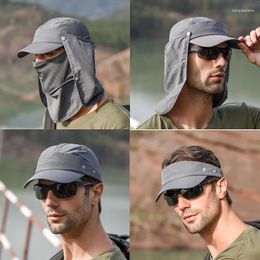 Berets K68 Baseball Cap For Men Sun Protection Mask Quick Dry Men's Panama Hat Women's Visor Anti-UV