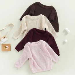 Autumn Children Boys Girls Knit Sweater Clothes Toddler Infant born Knitwear Soft Long Sleeve Baby Pullover Tops 240323