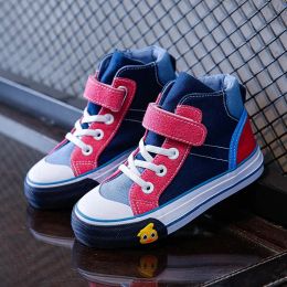 Sneakers Kids Shoes for Girl Autumn 2021 New Children's Hightop Canvas Shoes Casual Wild Boys Sneakers Girls Rainbow Shoes Kids Fashion