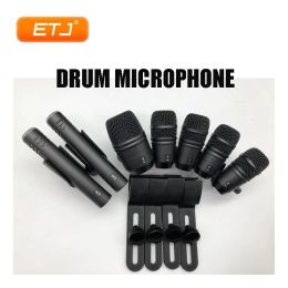 Microphones Professional Drum Kit 7 Snare TomToms Fully Metal Wired Bass Mic Instrument Condenser Microphone DM1 22019