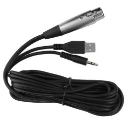Accessories Microphone Audio Cable, USB With 3.5mm Double Cable For MK F100TL MKF200FL MK F200FL Xlr Cable
