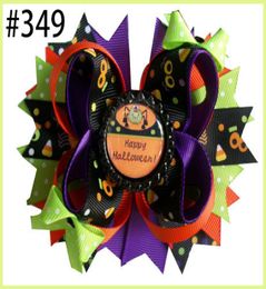 30pcs 2018 newest halloween boutique hair bows thanksgiving bows fall hair bows turkey candorn hair bow2271119