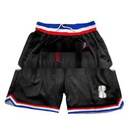Clippers Jersey American George Leonard Black Pocket Basketball Pants Shorts Sports Shorts Horts