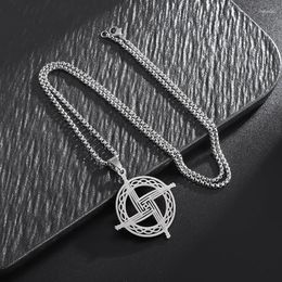 Pendant Necklaces Men's Stainless Steel Jewellery Celtic Irish Cross With Fashion Elegant Couple Charm Necklace For Women Gift