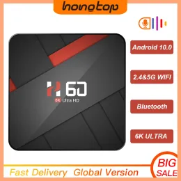Box HONGTOP H60 TV box android 10.0 Play Store 2/4GB RAM 16/32/64GB ROM Smart Android TV Box 6K HD 2.4 5G TV box