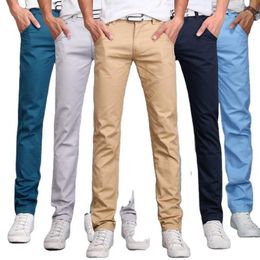 Clothing Solid Chino Pants Slim Mens Wholesale Pantalones De Hombre Men Trousers High Quality Casual Fleece Jogger