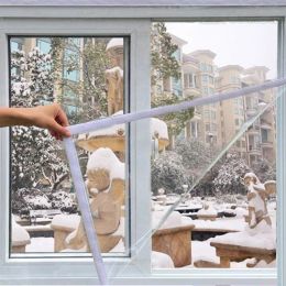 Films Window Insulation Kit Window Heat Insulation Film Warm Film in Winter Cuttable Adjustable Transparent Plastic Film For Window FU