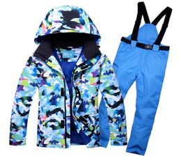 Hooded Mens Ski Suit Camo Snow Jacket Winter Outerwear Waterproof Male Skiing Snowboarding Clothes Sets For Men Thermal C1811230144827869