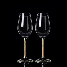 Premium Gold Foil Crystal Glass Wine Champagne Glasses for Drinks Whiskey Cup Wineglass Original Cocktail Set Cups 240408