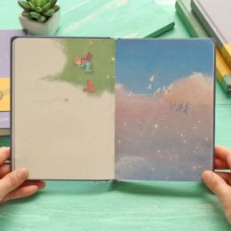 Planners Diary wholesale primary and secondary school students' Colour page manual book cute Korean illustration A5 thickened planner