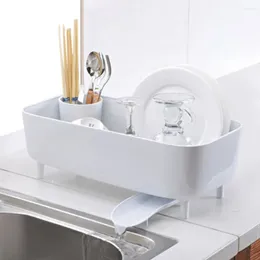 Hooks Dish Rack Kitchen Storage Holder Drainer Bowl Tableware Plate Portable Drying Home Shelf Dinnerware Organiser