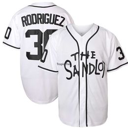 Men's Polos Benny The Jet Rodriguez 30 The Sandlot Baseball Jerseys 11 Yeah-Yeah Jersey 5 Squints Jersey Movie Shirt Mens Us Size S-XXXL