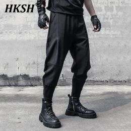 Men's Pants HKSH Punk Dark Style Stand Cut Design Simple Wrinkle Resistant Casual Harem Trendy Brand Cropped Tapered HK0913
