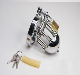 Top quality lifestyle Small Metal Crafts Male Device Cock Cage steel Sex Toy men male now with plug cb dick cage8105750