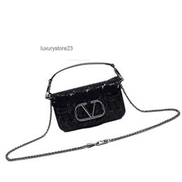 Valenteno 2024 New Chain Little Womens Vbuckle shoulder Vlogo Bag Lady Miniloco Cowhide Handheld Classic Bags Leather One Straddle Fashion Metal Purse Designe Q8PI