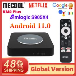 Box Mecool KM2 Plus Amlogic S905X4 Smart TV Box Android 11 Google Certified 2GB RAM 16GB BT5.0 2T2R Wifi Prime HDR 10+ Set Top Box